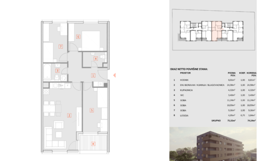 Prodaja-Stan 75m2-Velika Gorica